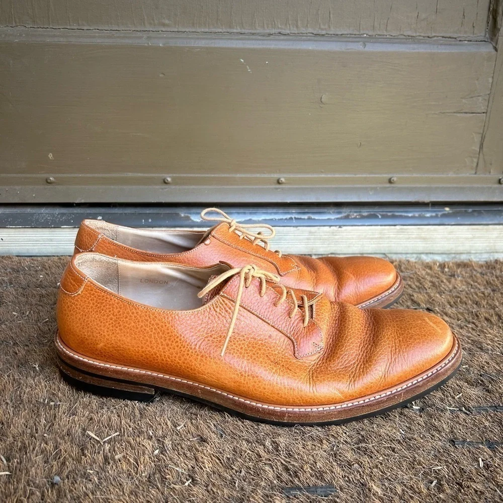 Mr. Hare Men's Dress Shoes Loafers Oxfords Cognac See Measurements for Size